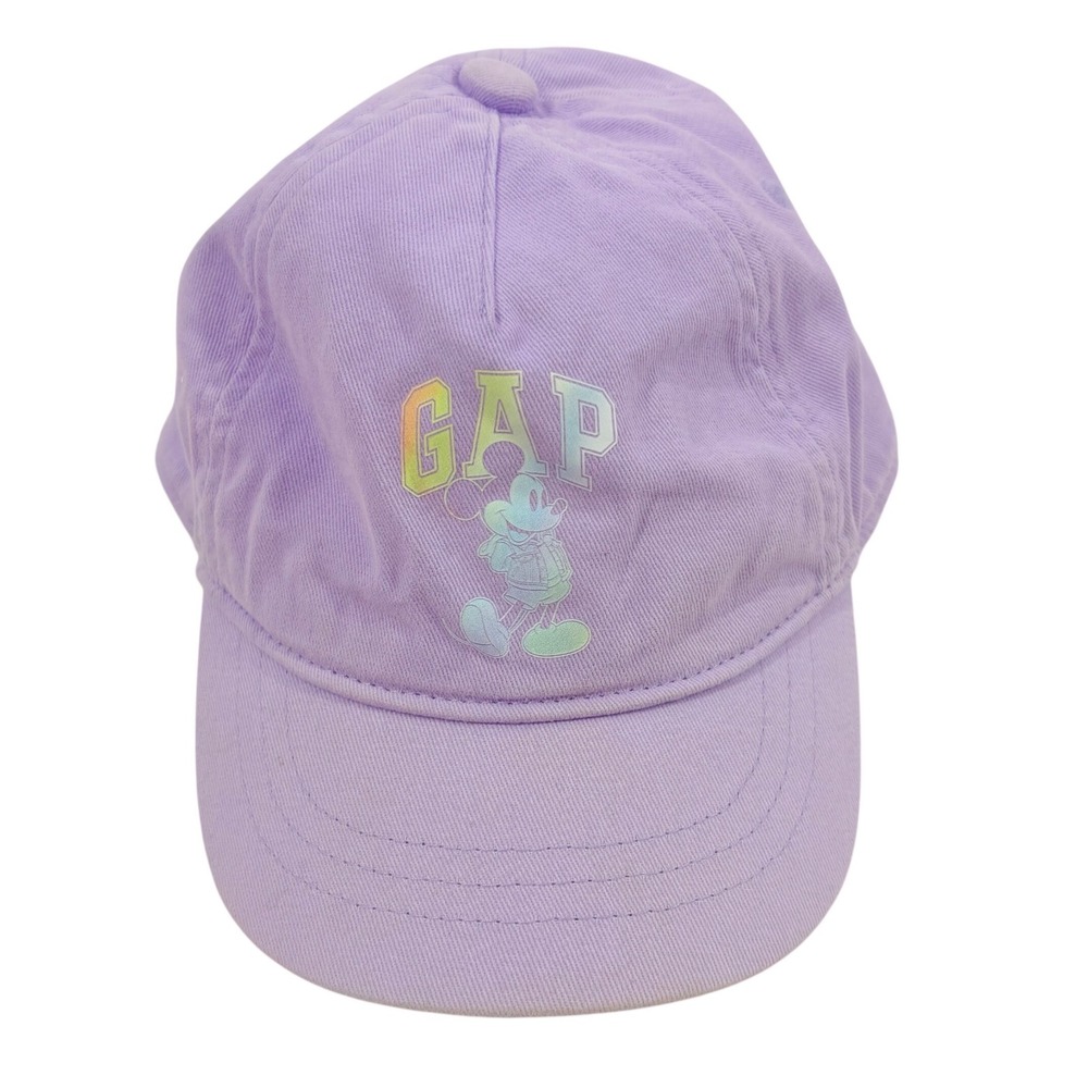 Gap Baseball Cap Baby S/M Purple Disney Mickey Mouse Rainbow Logo Hat